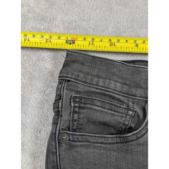 Madewell Jeans Womens Size 26 Charcoal Skinny Distressed Grunge Edgy Mid Rise - Picture 6 of 12